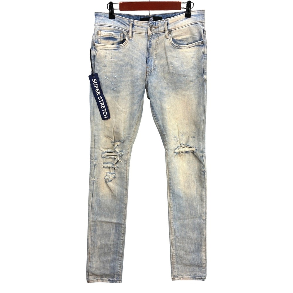 Jordan Craig Sean Fit Jeans Mens 32x32 Slim Taper Stretch Ripped Distressed